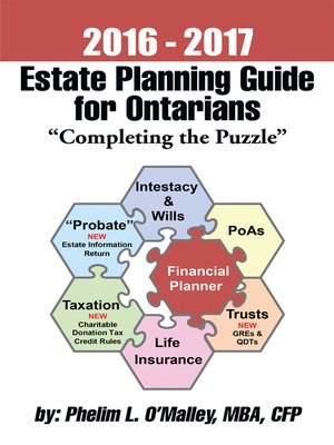 cover image of 2016--2017 Estate Planning Guide for Ontarians--                 "Completing the Puzzle"